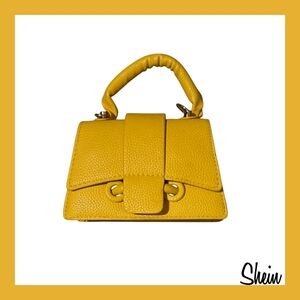 SHEIN Yellow Mini Top-Handle Crossbody Bag